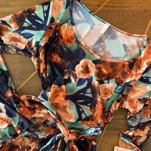 Pink Blush Floral Maternity Full Length Dress